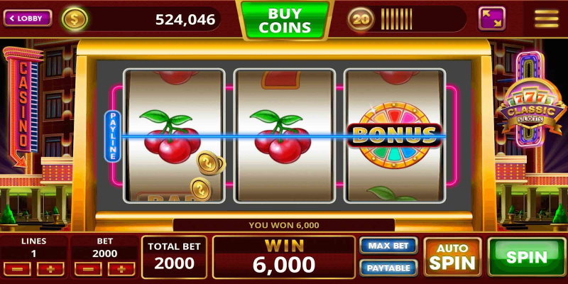 Nút lệnh cụ thể trong game Slot trực tuyến